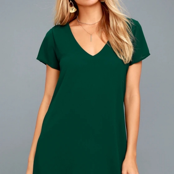 Freestyle Forest Green Shift Dress - Picture 2 of 4